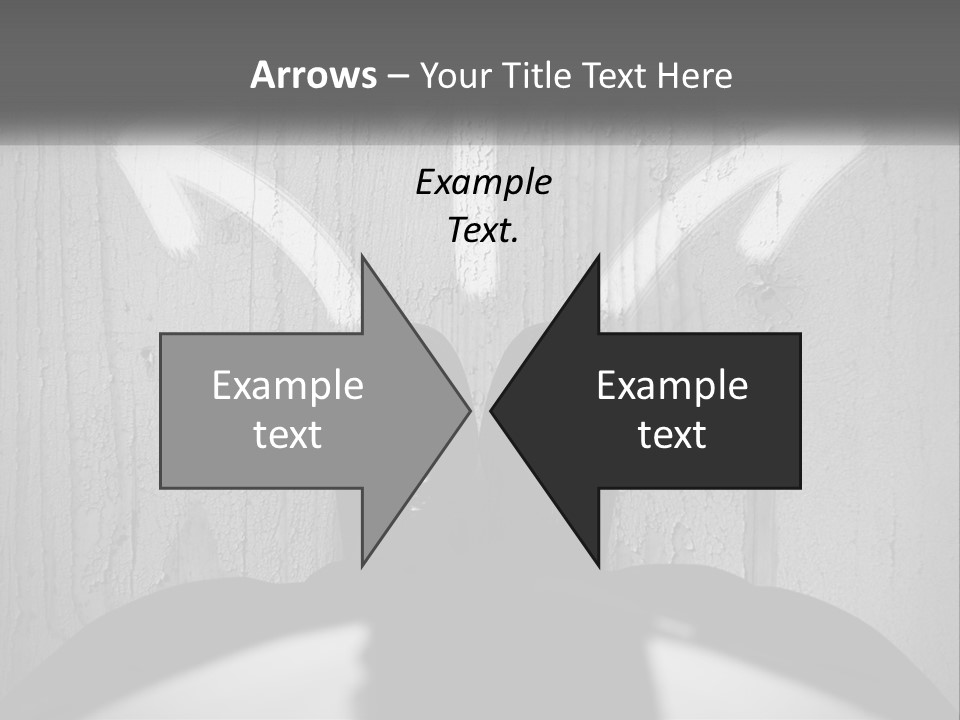 A Person Standing In Front Of A Wall With An Arrow Drawn On It PowerPoint Template