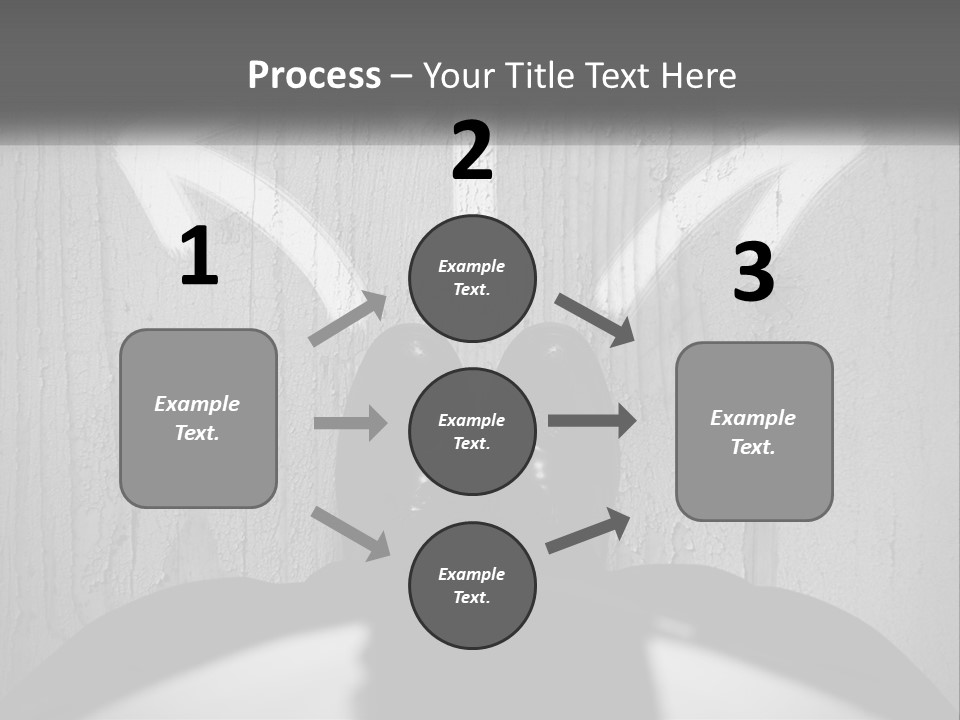 A Person Standing In Front Of A Wall With An Arrow Drawn On It PowerPoint Template