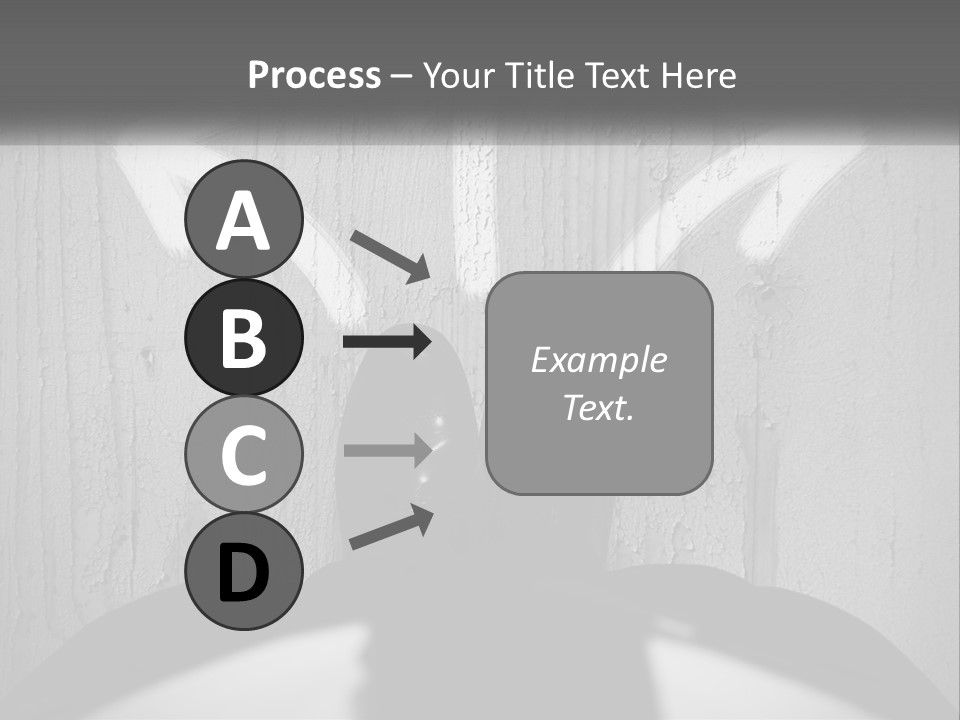 A Person Standing In Front Of A Wall With An Arrow Drawn On It PowerPoint Template