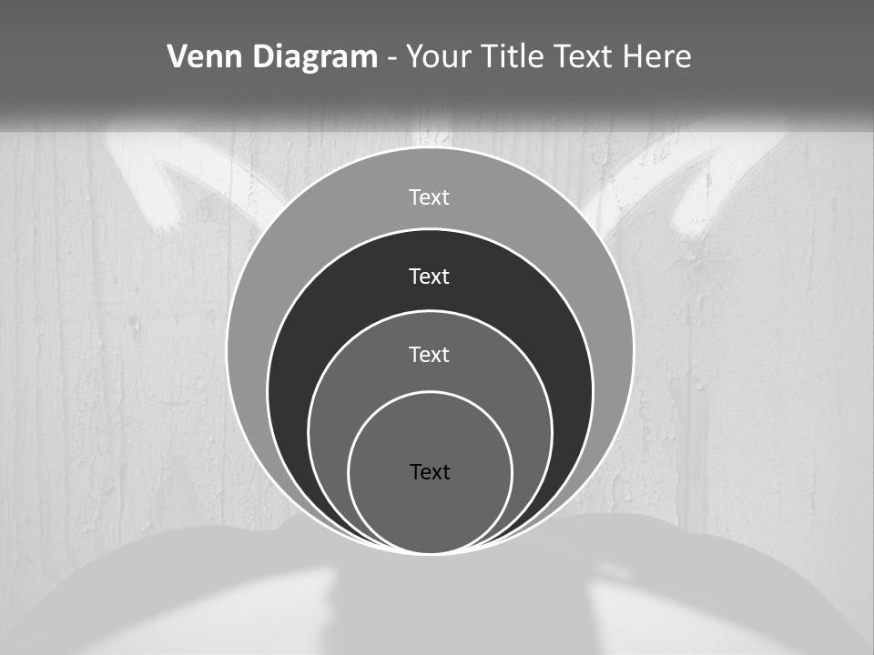 A Person Standing In Front Of A Wall With An Arrow Drawn On It PowerPoint Template