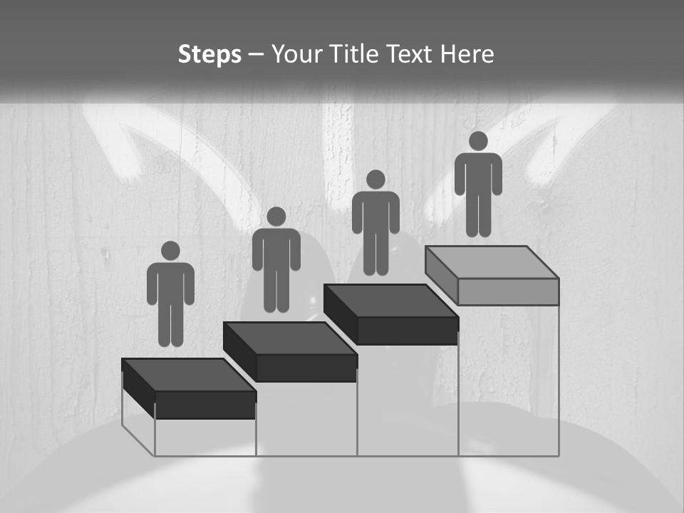 A Person Standing In Front Of A Wall With An Arrow Drawn On It PowerPoint Template