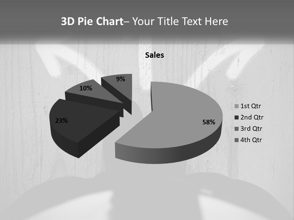 A Person Standing In Front Of A Wall With An Arrow Drawn On It PowerPoint Template