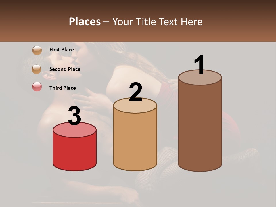 A Man Kissing A Woman On The Cheek PowerPoint Template