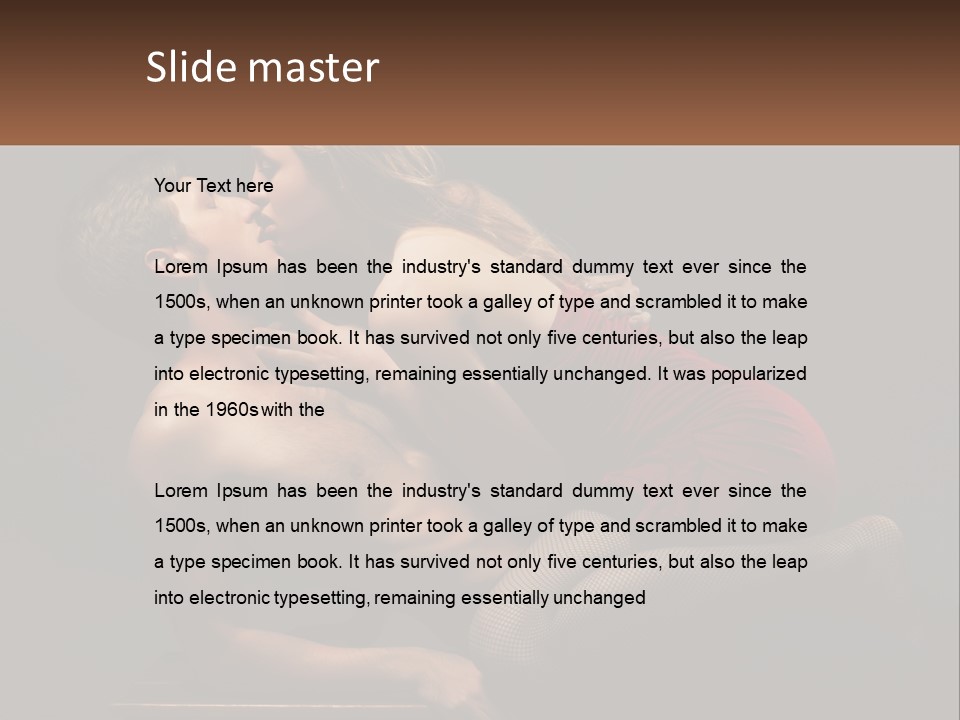 A Man Kissing A Woman On The Cheek PowerPoint Template