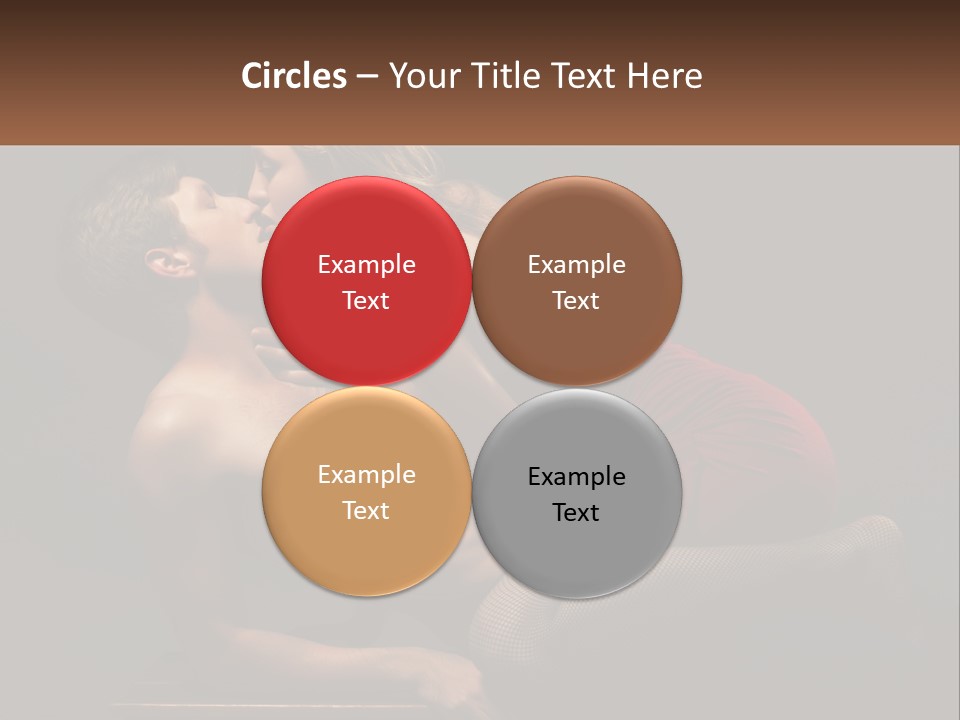 A Man Kissing A Woman On The Cheek PowerPoint Template