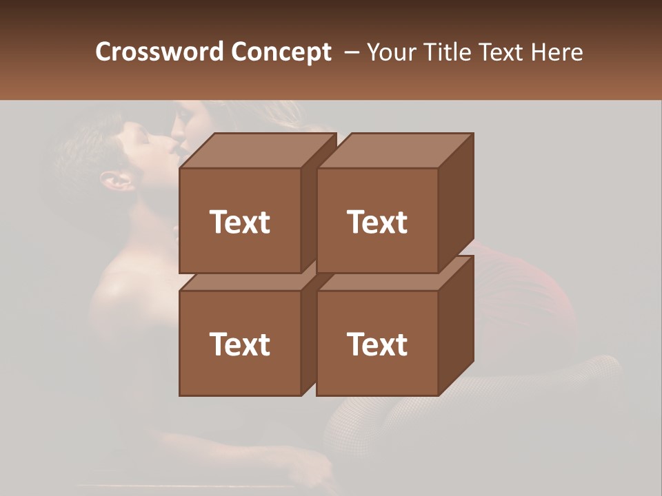 A Man Kissing A Woman On The Cheek PowerPoint Template