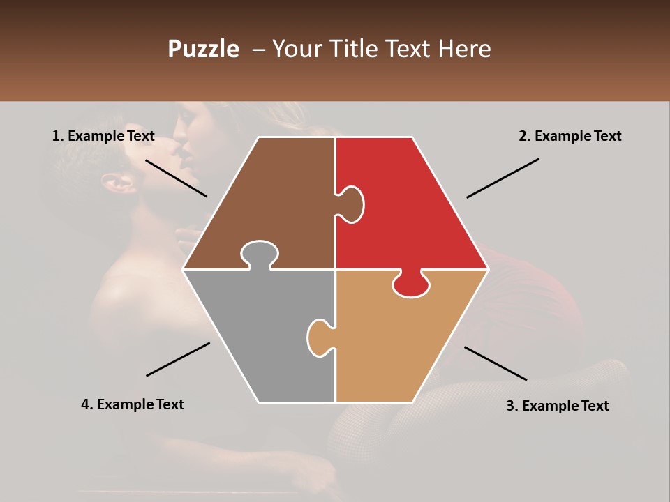 A Man Kissing A Woman On The Cheek PowerPoint Template