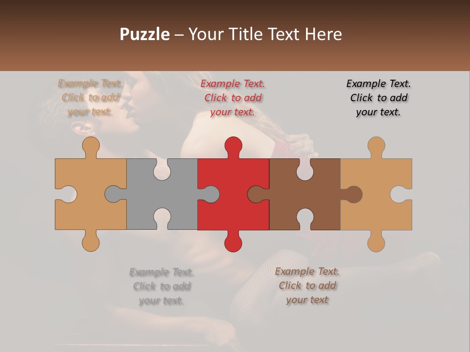 A Man Kissing A Woman On The Cheek PowerPoint Template