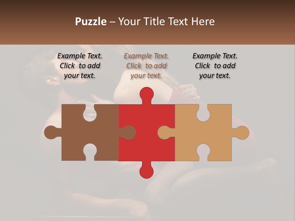 A Man Kissing A Woman On The Cheek PowerPoint Template