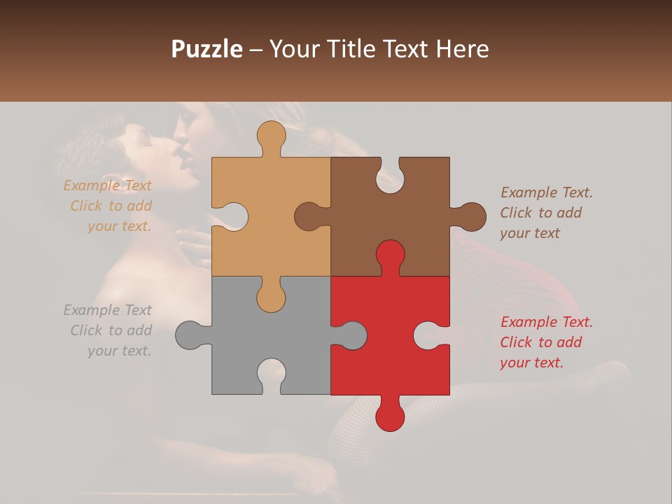 A Man Kissing A Woman On The Cheek PowerPoint Template