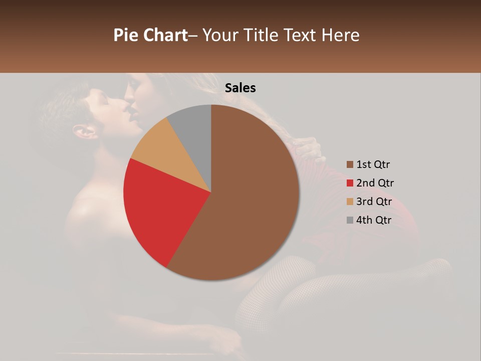 A Man Kissing A Woman On The Cheek PowerPoint Template