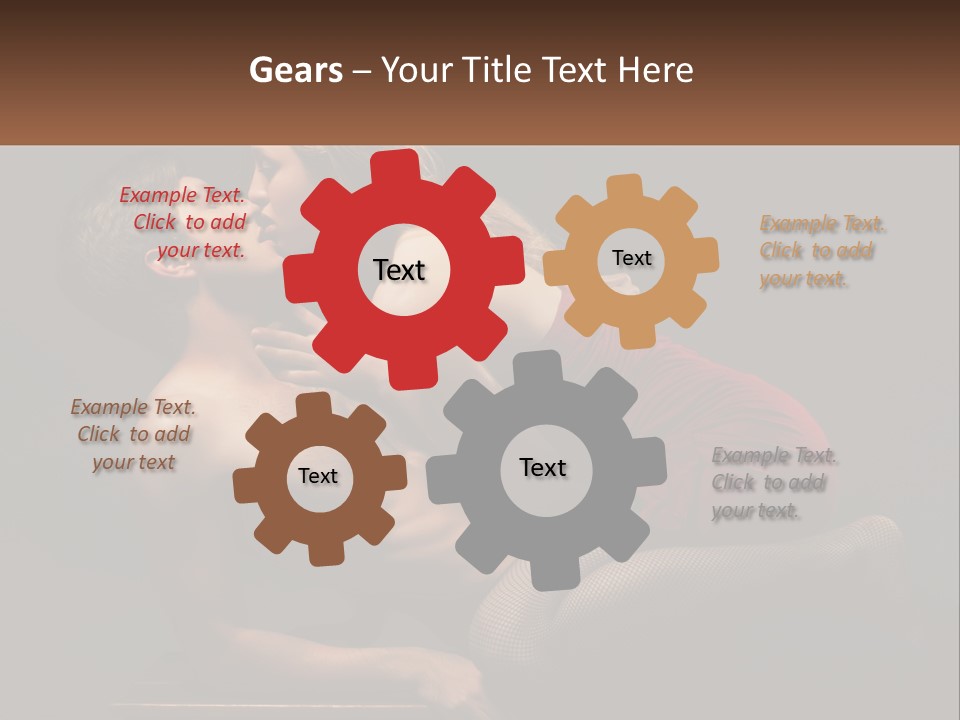 A Man Kissing A Woman On The Cheek PowerPoint Template