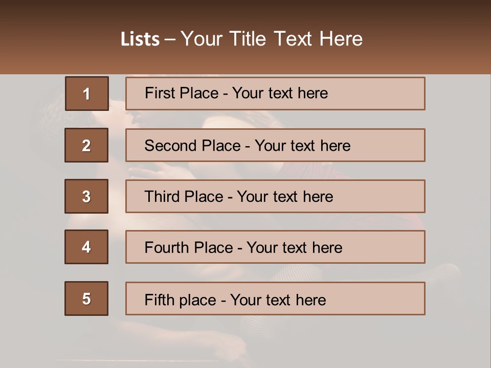 A Man Kissing A Woman On The Cheek PowerPoint Template