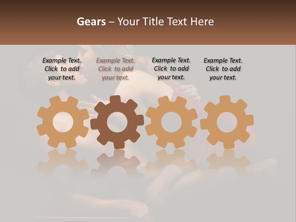 A Man Kissing A Woman On The Cheek PowerPoint Template