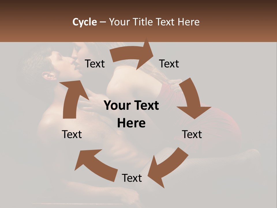 A Man Kissing A Woman On The Cheek PowerPoint Template