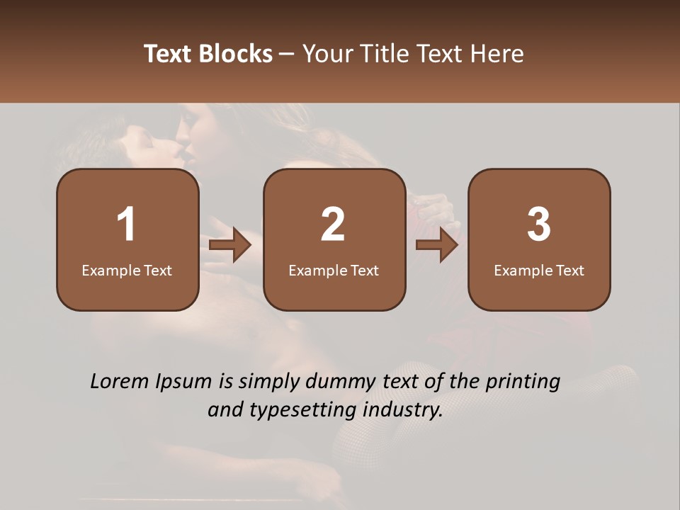 A Man Kissing A Woman On The Cheek PowerPoint Template