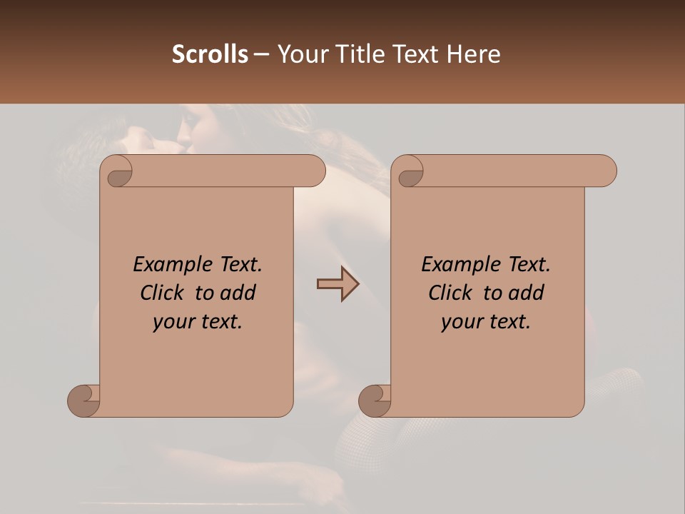 A Man Kissing A Woman On The Cheek PowerPoint Template