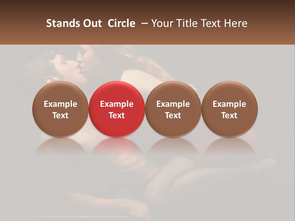 A Man Kissing A Woman On The Cheek PowerPoint Template