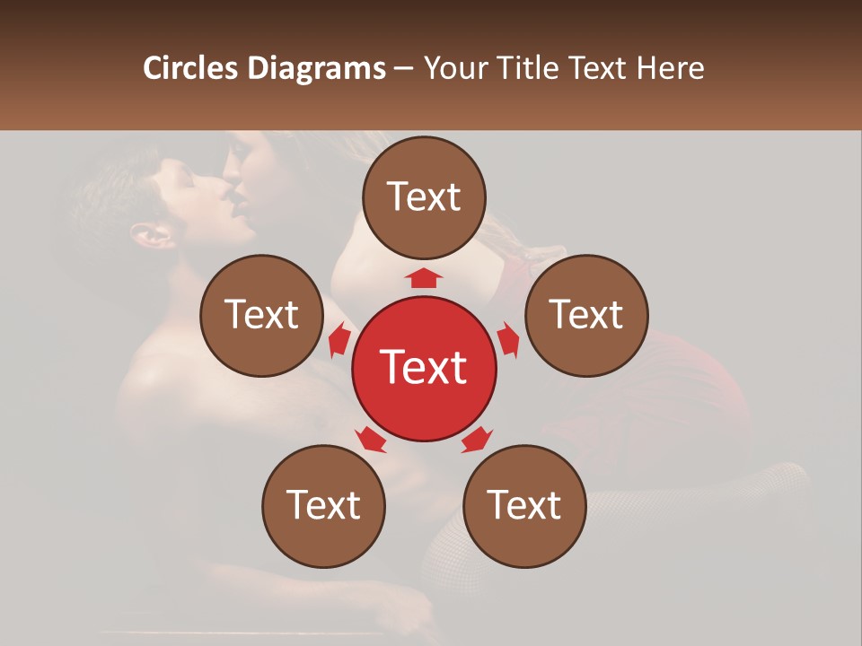 A Man Kissing A Woman On The Cheek PowerPoint Template