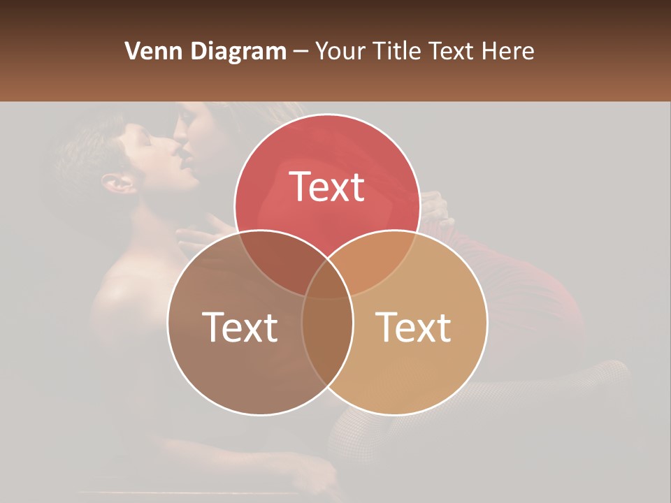 A Man Kissing A Woman On The Cheek PowerPoint Template