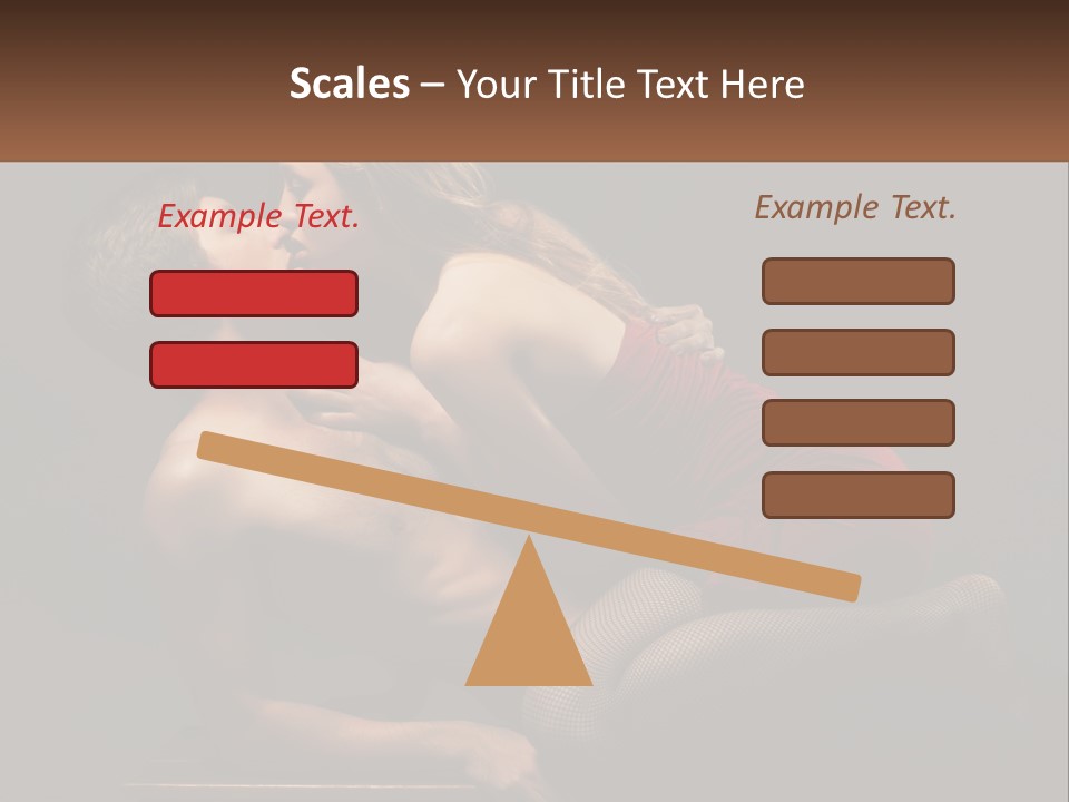 A Man Kissing A Woman On The Cheek PowerPoint Template