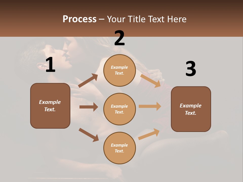 A Man Kissing A Woman On The Cheek PowerPoint Template