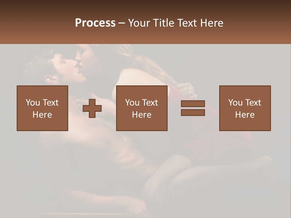 A Man Kissing A Woman On The Cheek PowerPoint Template