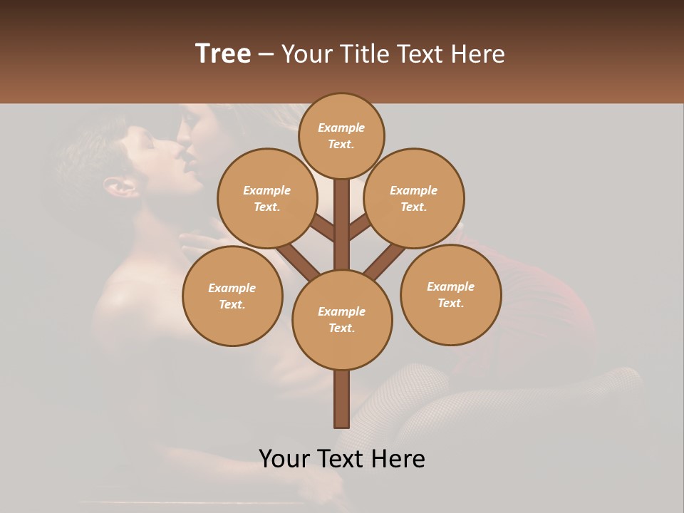 A Man Kissing A Woman On The Cheek PowerPoint Template