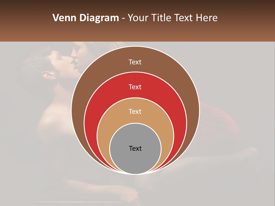 A Man Kissing A Woman On The Cheek PowerPoint Template
