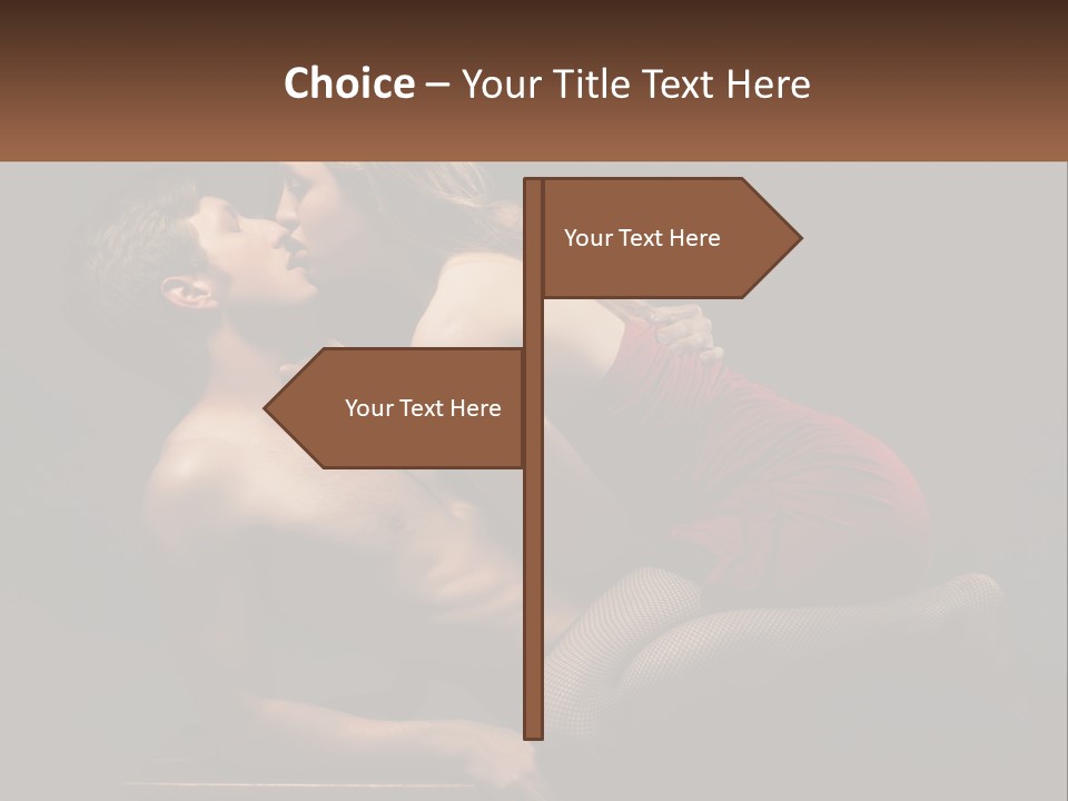 A Man Kissing A Woman On The Cheek PowerPoint Template