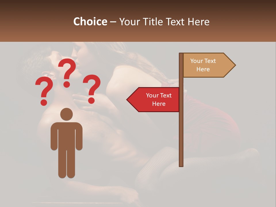 A Man Kissing A Woman On The Cheek PowerPoint Template