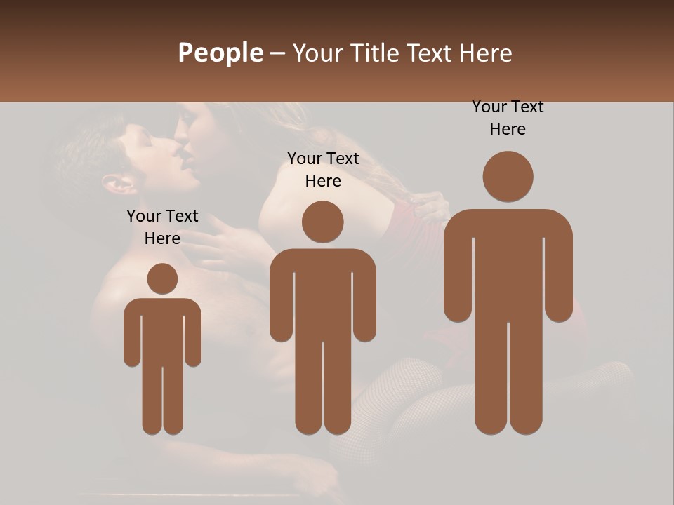 A Man Kissing A Woman On The Cheek PowerPoint Template