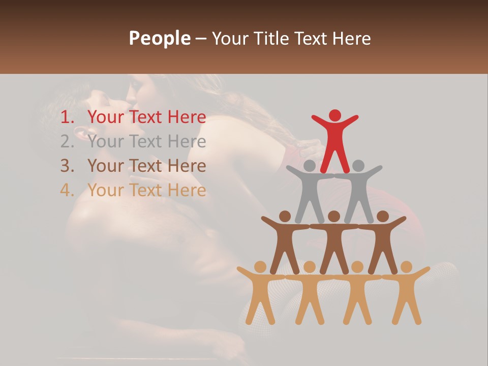 A Man Kissing A Woman On The Cheek PowerPoint Template