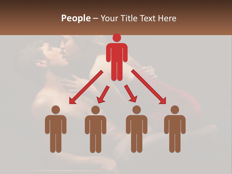 A Man Kissing A Woman On The Cheek PowerPoint Template