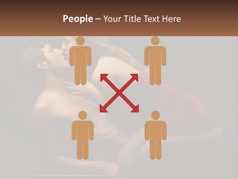 A Man Kissing A Woman On The Cheek PowerPoint Template