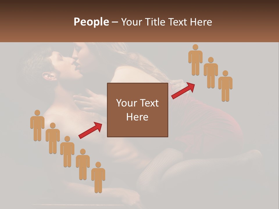 A Man Kissing A Woman On The Cheek PowerPoint Template