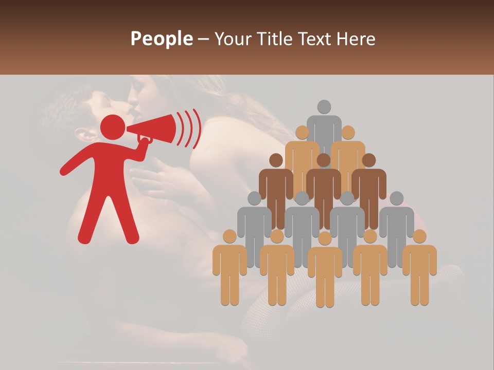 A Man Kissing A Woman On The Cheek PowerPoint Template