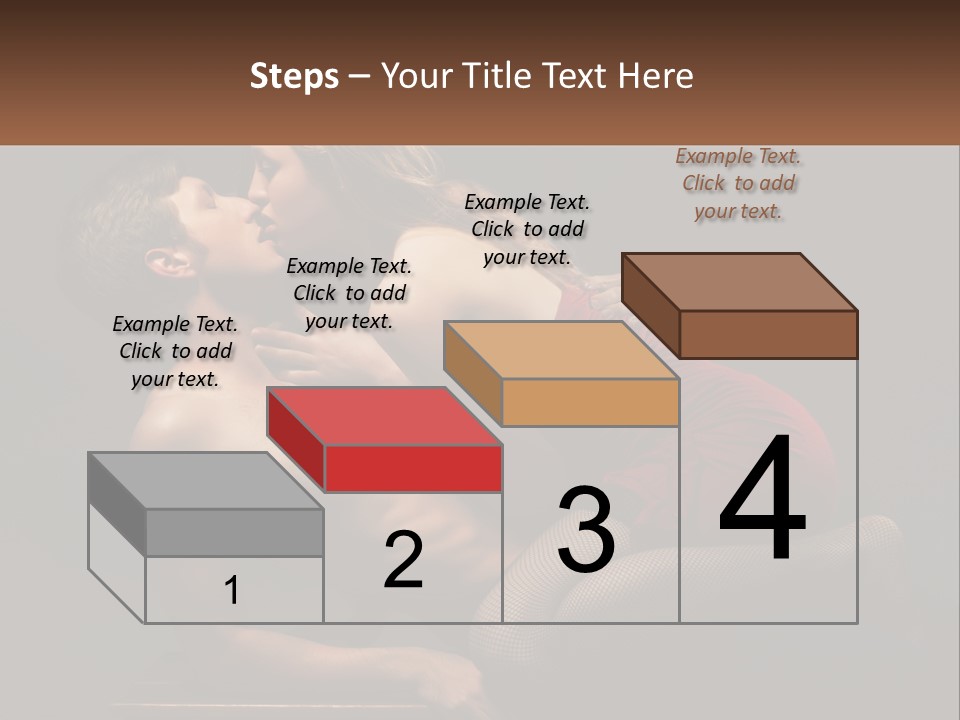 A Man Kissing A Woman On The Cheek PowerPoint Template