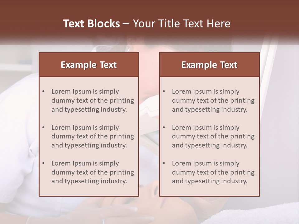 A Woman In A White Lab Coat Is Looking Through A Microscope PowerPoint Template