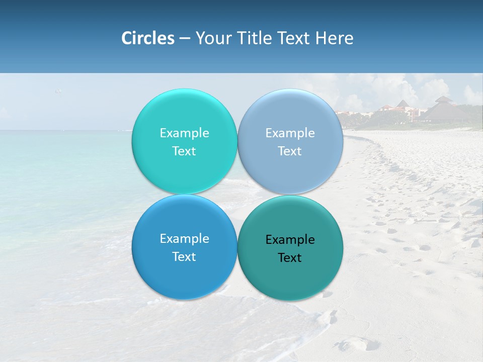 A Sandy Beach With Footprints In The Sand PowerPoint Template