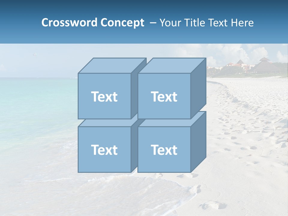 A Sandy Beach With Footprints In The Sand PowerPoint Template