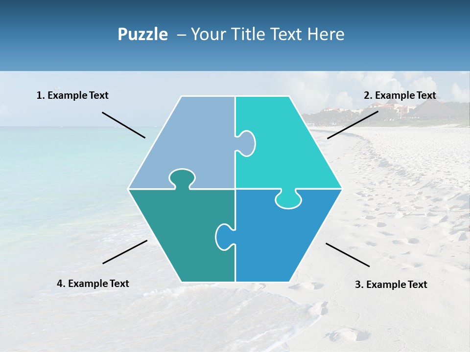 A Sandy Beach With Footprints In The Sand PowerPoint Template