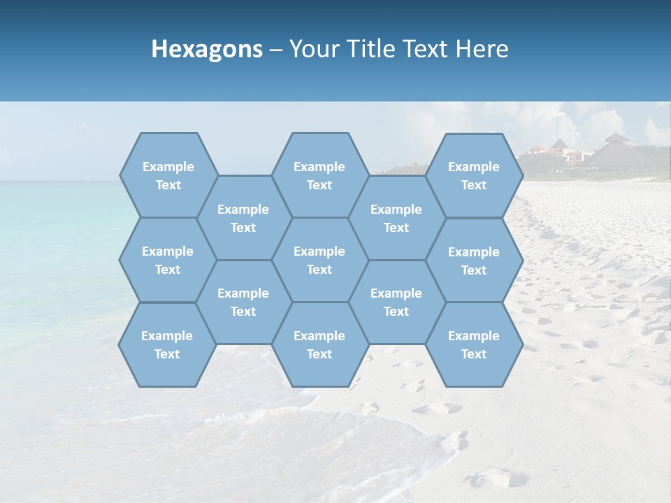 A Sandy Beach With Footprints In The Sand PowerPoint Template