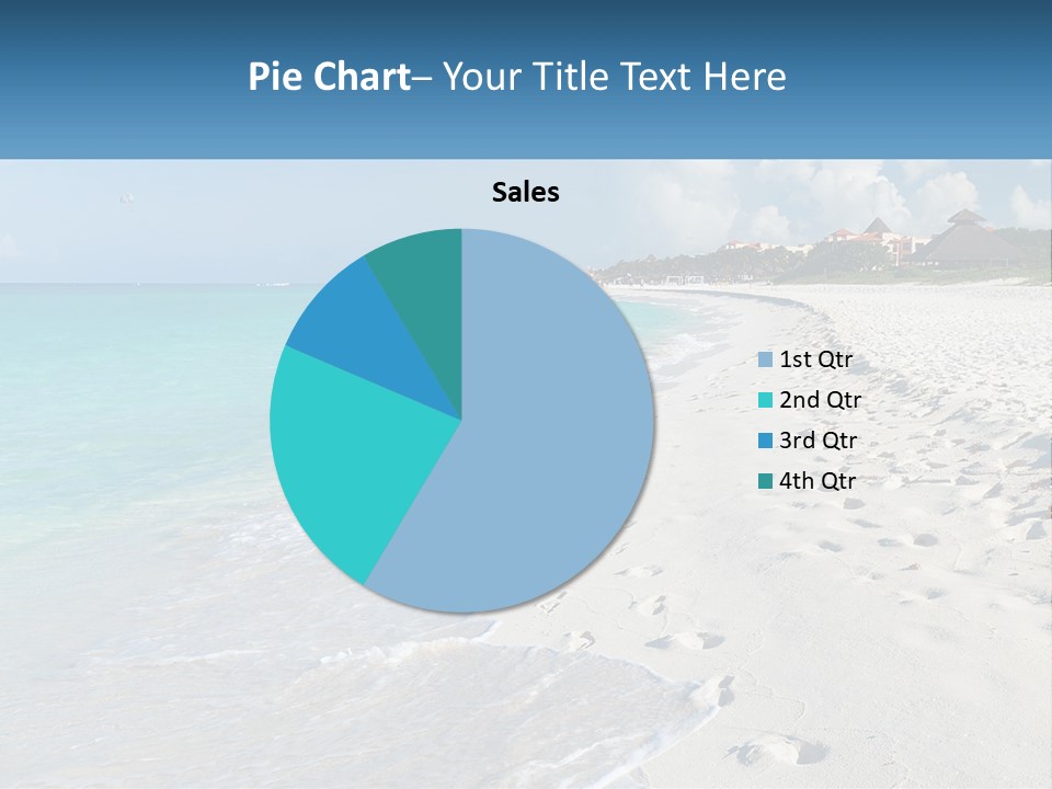 A Sandy Beach With Footprints In The Sand PowerPoint Template