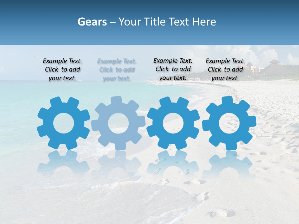 A Sandy Beach With Footprints In The Sand PowerPoint Template