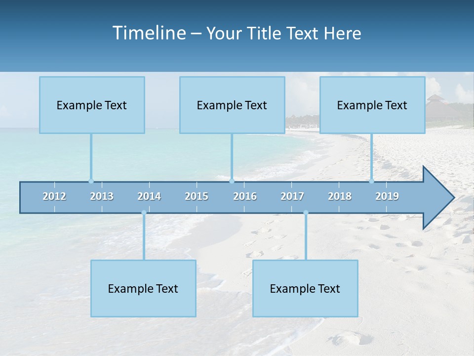 A Sandy Beach With Footprints In The Sand PowerPoint Template