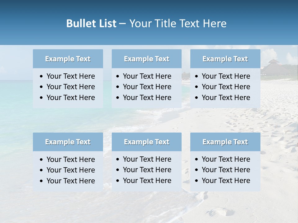 A Sandy Beach With Footprints In The Sand PowerPoint Template