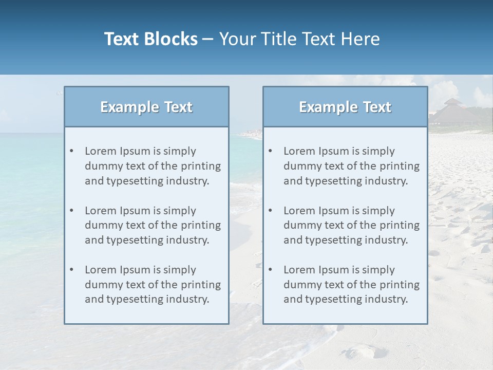 A Sandy Beach With Footprints In The Sand PowerPoint Template