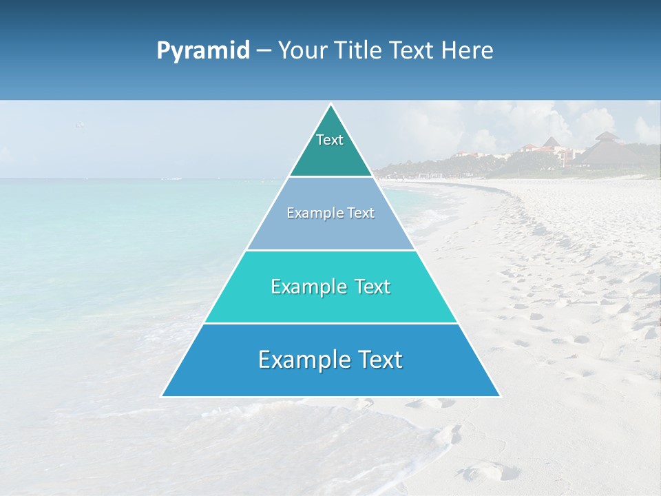 A Sandy Beach With Footprints In The Sand PowerPoint Template