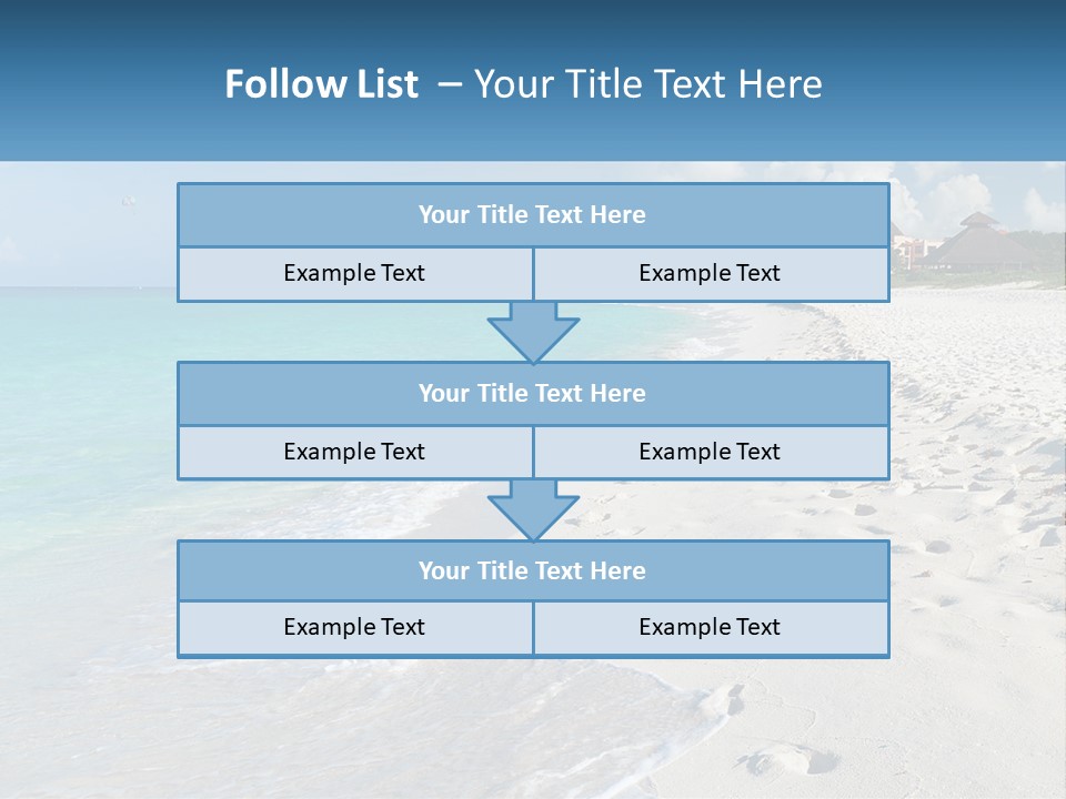 A Sandy Beach With Footprints In The Sand PowerPoint Template